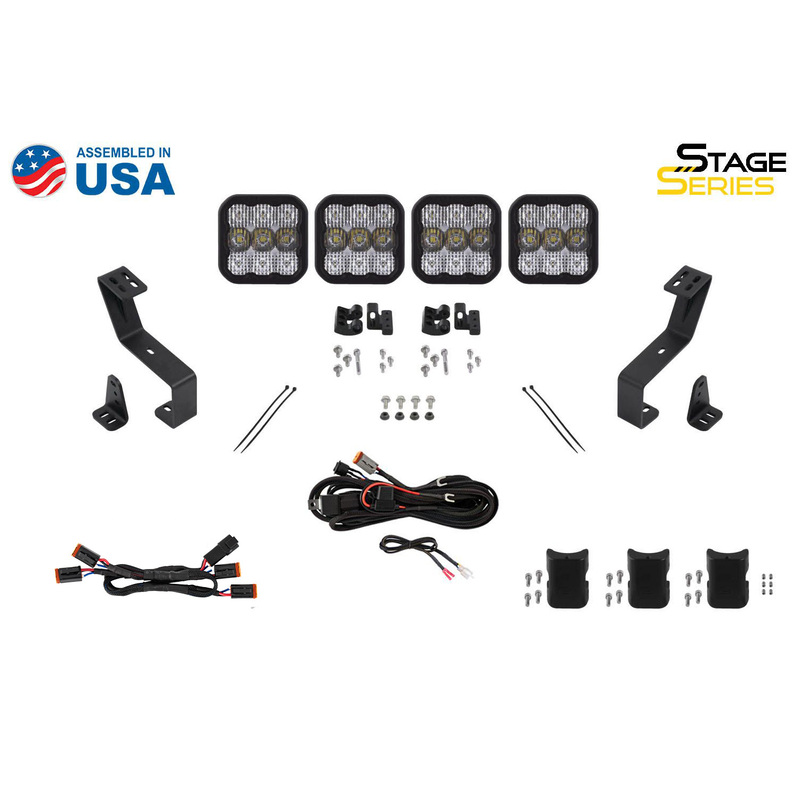  Diode Dynamics - SS5 Grille CrossLink Lightbar Kit for 2019+ Ram, Sport White Combo